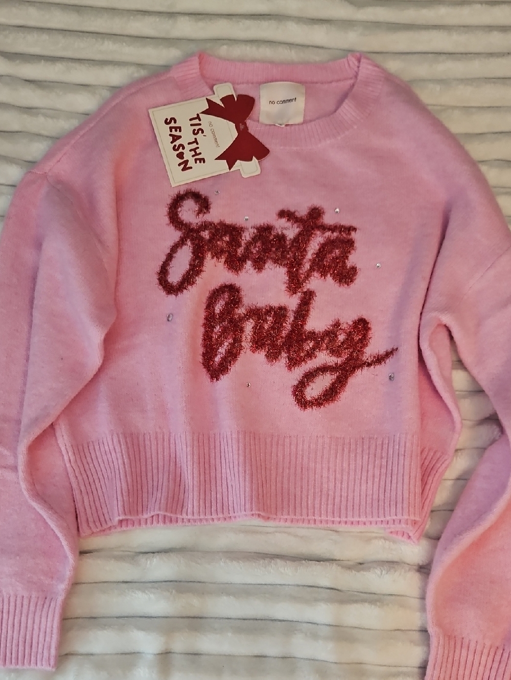 Santa Baby Pink Christmas Sweater